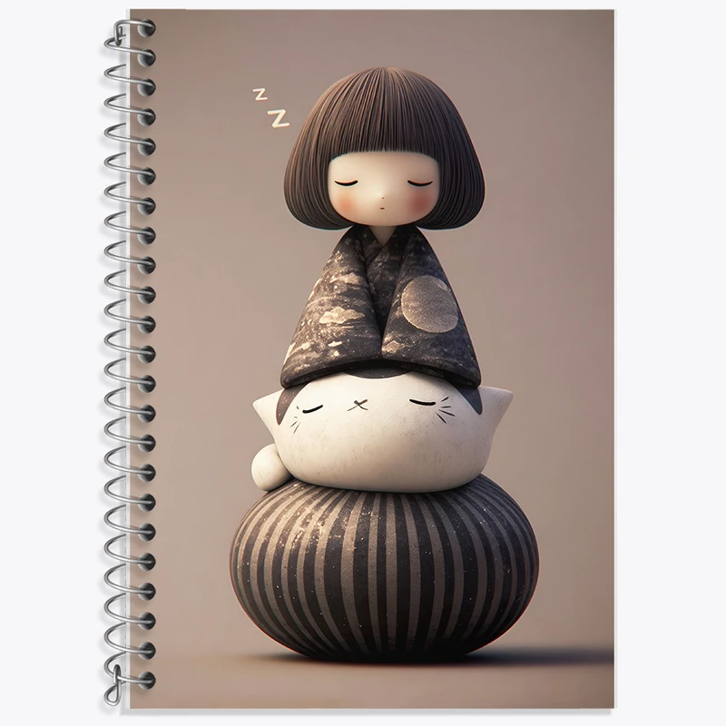 دفتر زبان 50 برگ خندالو مدل دو خط طرح دخترانه کد F5801