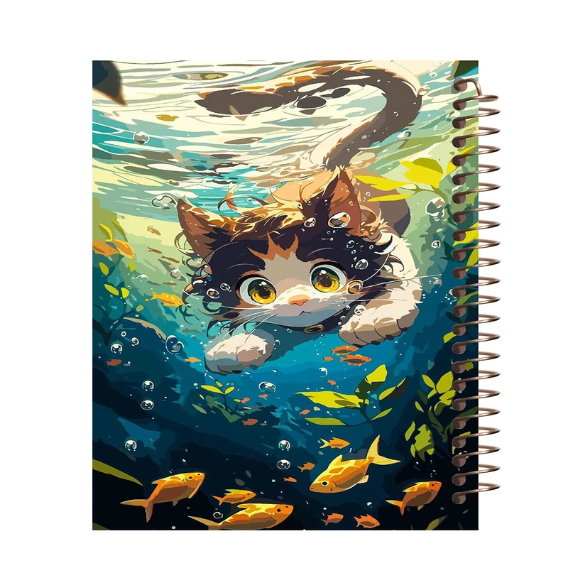 دفتر مشق 100 برگ مدل گربه کد H418