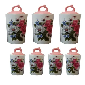 جای ادویه 14 پارچه طرح گل کد JG14