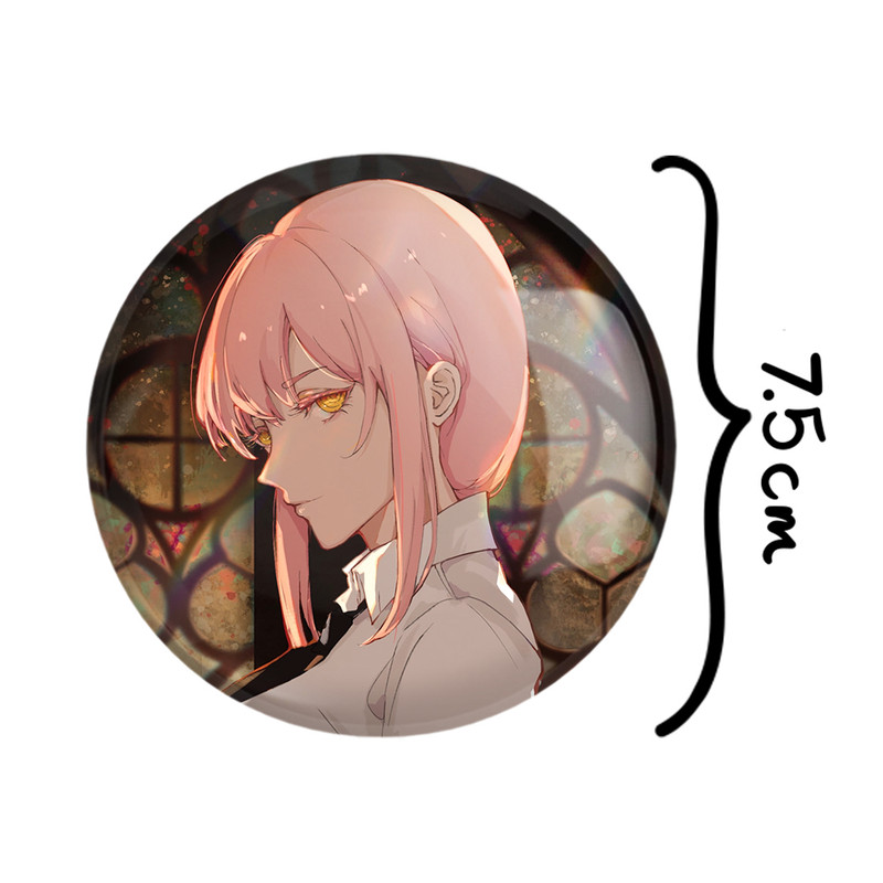 آینه جیبی خندالو طرح ماکیما انیمه مرد اره ای Chainsaw Man مدل تاشو کد 17924