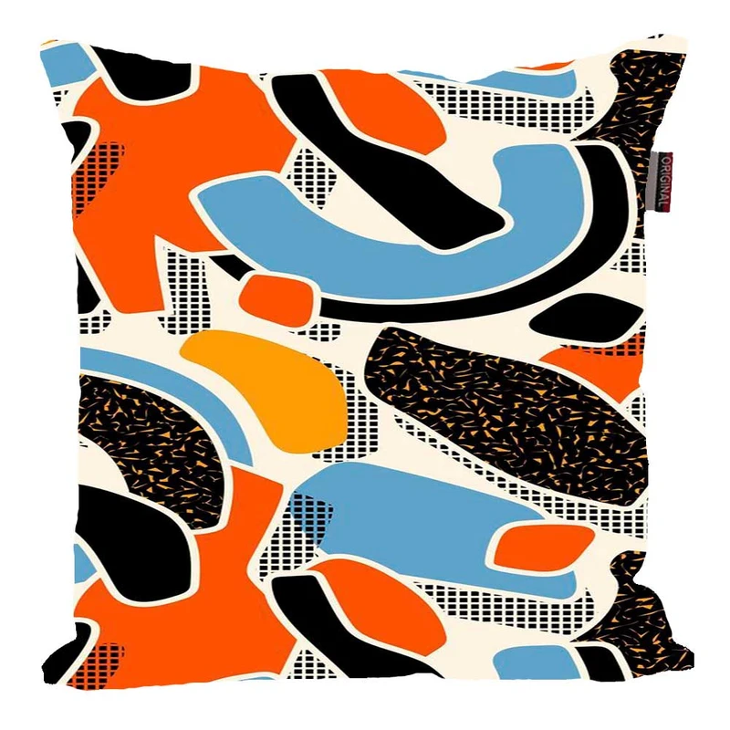 کوسن پاد آفرین مدل فانتزی طرح انتزاعی رنگی مدرن کد 01551