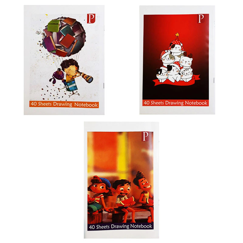 دفتر نقاشی 40 برگ مدل ساده کد 333 بسته 3 عددی