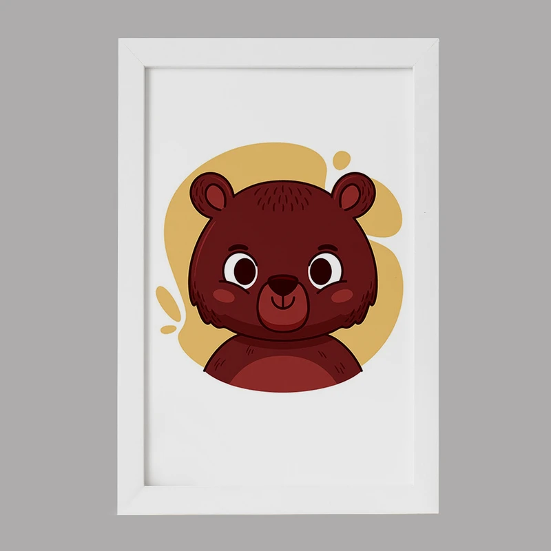 تابلو خندالو مدل خرس حیوانات بامزه کد 37146