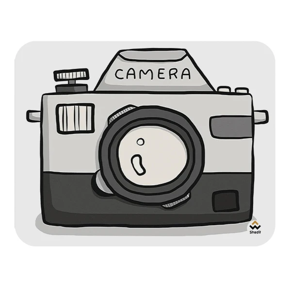 ماوس پد شادیت مدل دوربین کد 01 سایز 24*19 سانتی متر