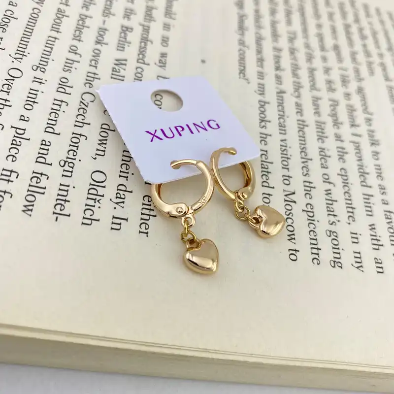گوشواره زنانه ژوپینگ مدل قلب کد E4129