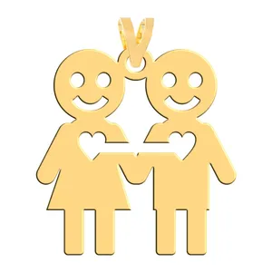 آویز گردنبند طلا 18 عیار زنانه فرشته مدل قلب WNL-000383