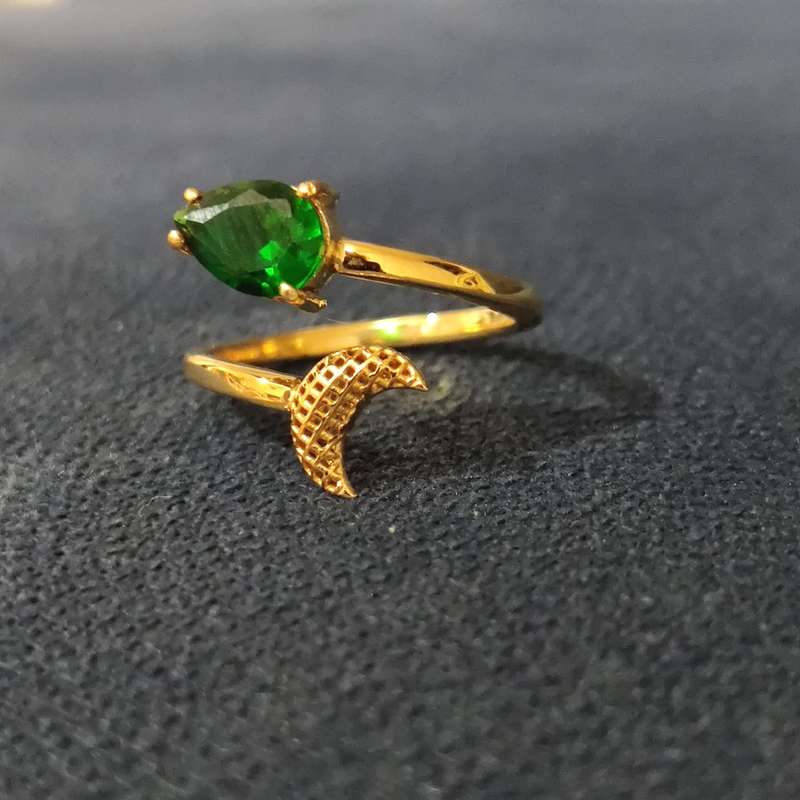   انگشتر طلا 18 عیار زنانه قیراط طرح ماه کد GH1557