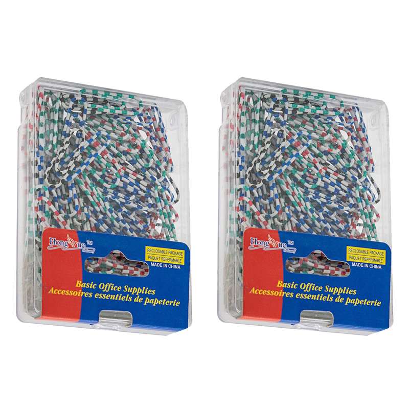 گیره کاغذ طرح چهار رنگ بسته 160 عددی