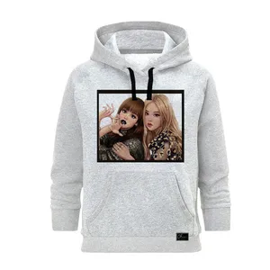 هودی زنانه مدل بلک پینک کد J30 رنگ طوسی