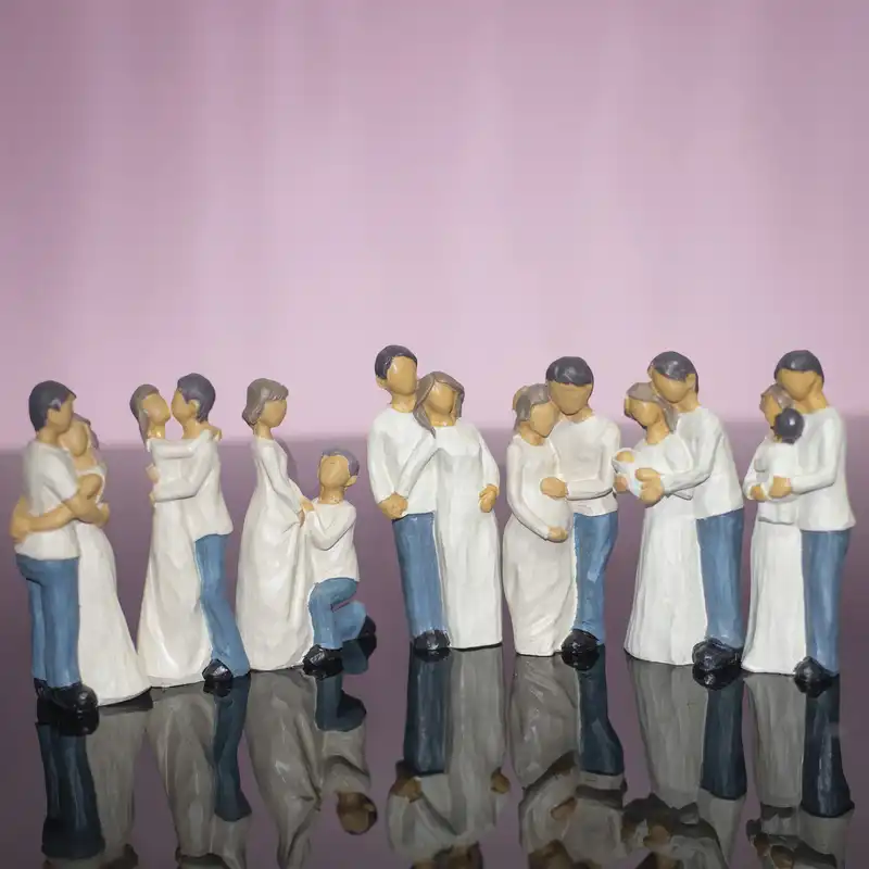 مجسمه مدل ویلوتری طرح شروع زندگی عاشقانه مجموعه 7 عددی