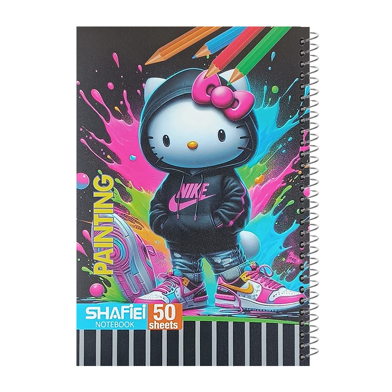 دفتر نقاشی 50 برگ شفیعی مدل کیتی ورزشکار کد MGH