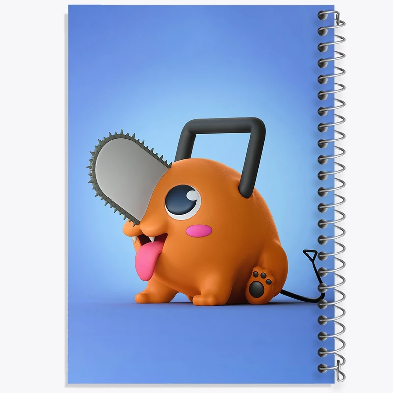 دفتر شطرنجی 50 برگ خندالو مدل انیمه مرد اره ای کد F808