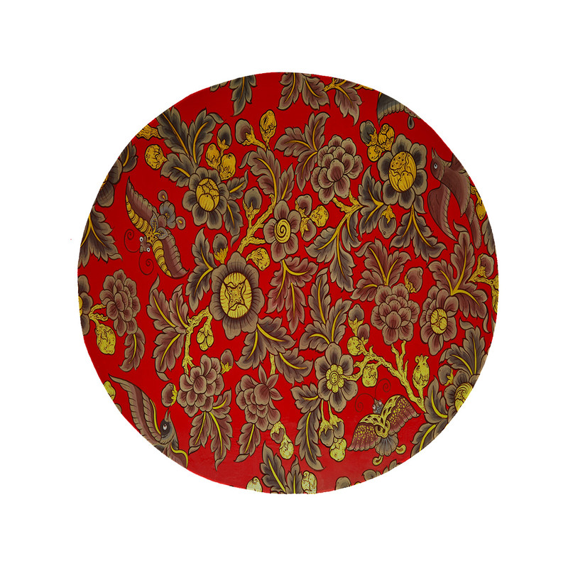 پادری مدل دایره طرح گل کد 6111 سایز 90 × 90 سانتی متر