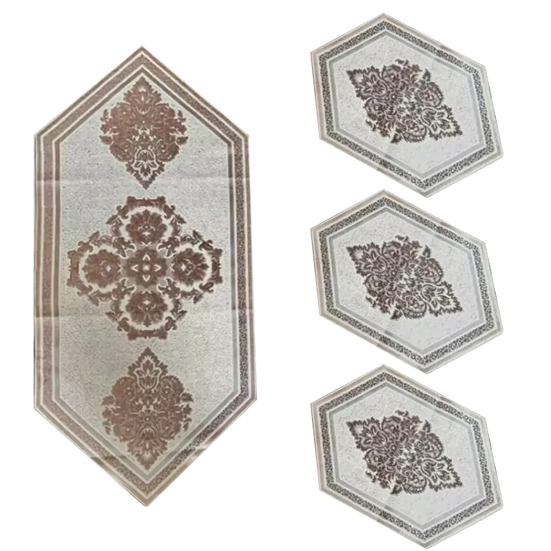 ست رومیزی چهار تکه مدل شانل طرح پرواز