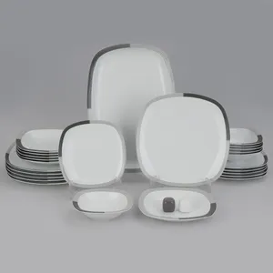 سرویس غذاخوری 27 پارچه 6 نفر چینی زرین ایران مدل وگاس اوریت سری کواترو درجه عالی