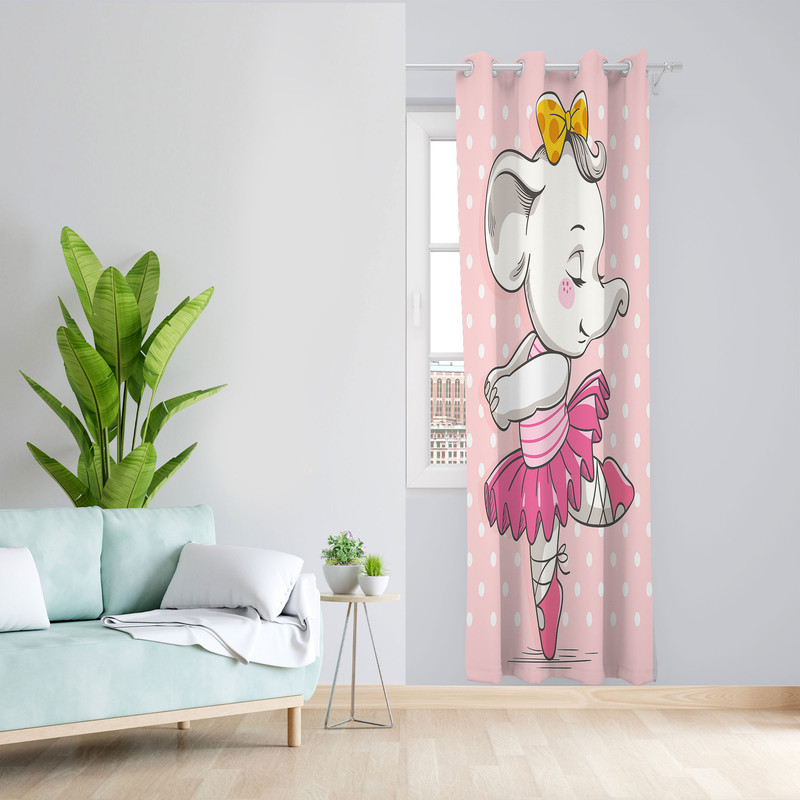  پرده مدل دخترانه مخمل پانچی کد 2306 سایز 140x200 سانتی متر