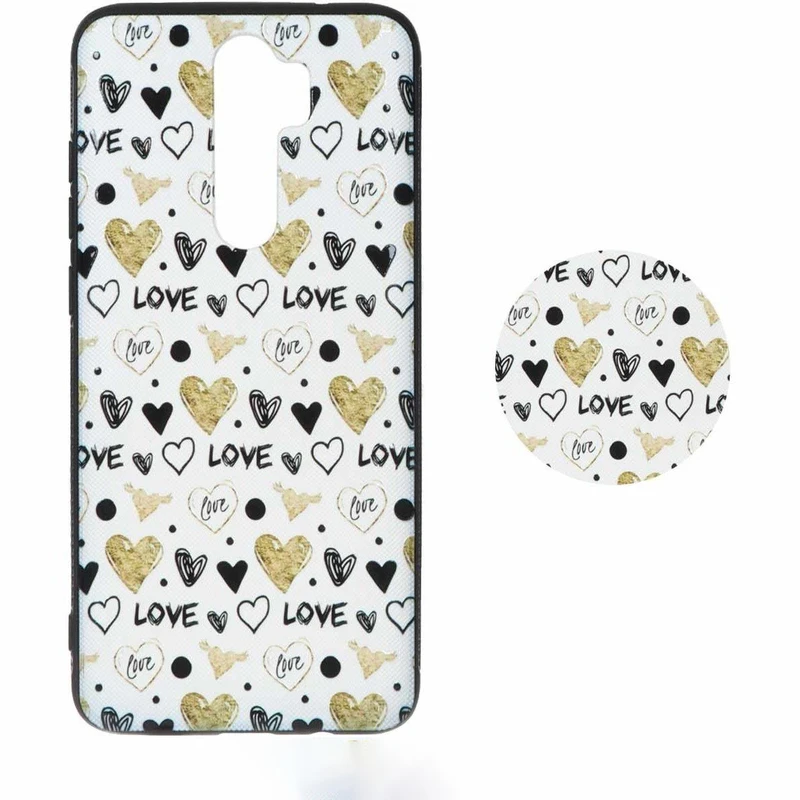 کاور مدل IO کد ER مناسب برای گوشی موبایل شیائومی Redmi Note 8 Pro به همراه پاپ سوکت 