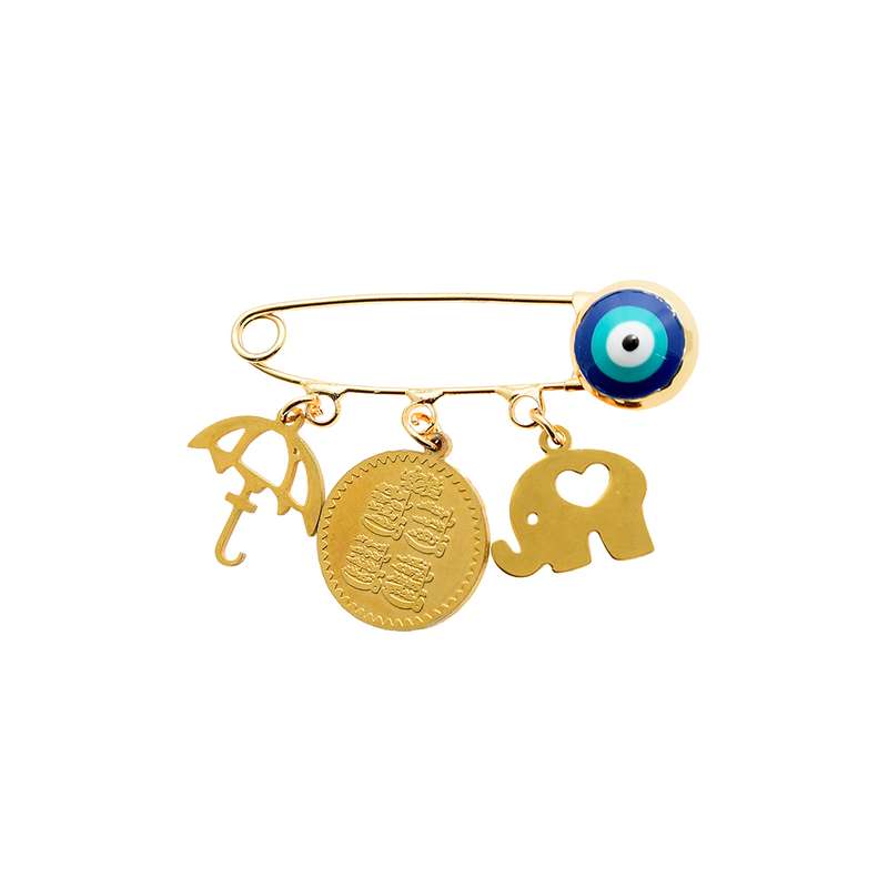 سنجاق سینه دخترانه دلنار گالری مدل چشم نظر و چهارقل