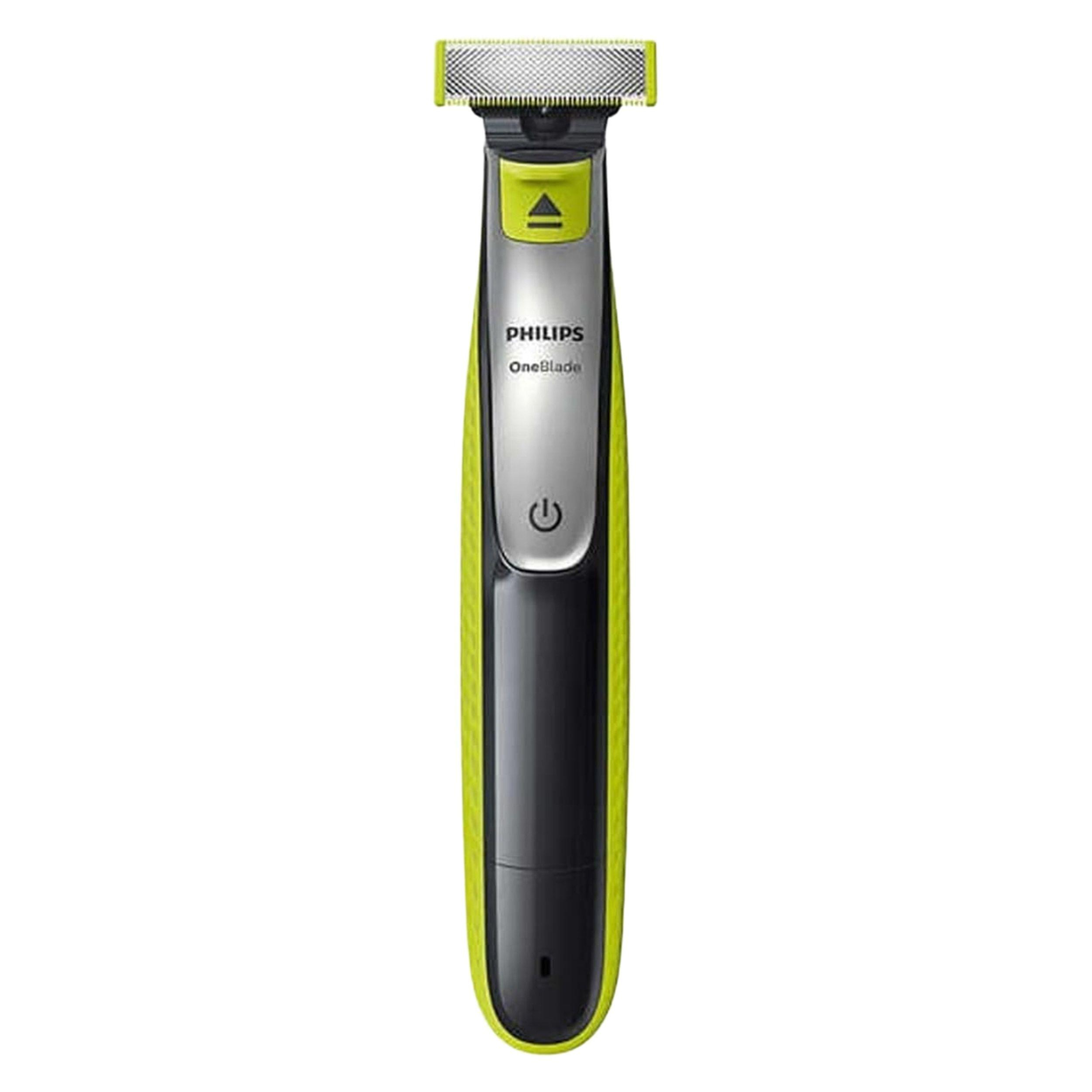 ماشین اصلاح موی صورت و بدن شارژی فیلیپس مدل QP2834/60 با فناوری OneBlade، ضد آب، تیغه استیل ضد زنگ، خط زن و حجم زن، همراه با 2 تیغه یدک، شارژ 240 دقیقه و زمان استفاده 60 دقیقه