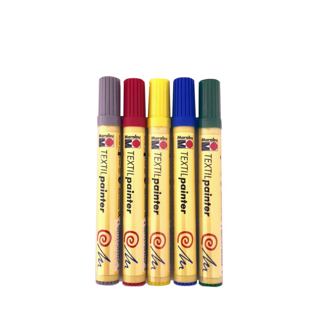 ماژیک پارچه مارابو مدل textil painter بسته 5 عددی