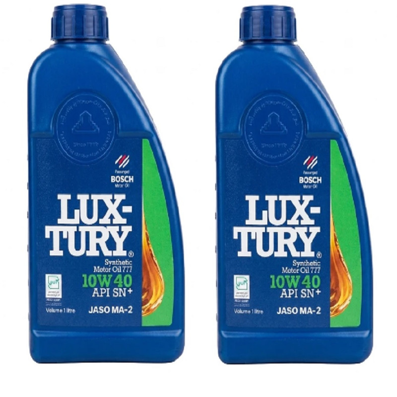 روغن موتور سیکلت تمام سنتتیک بوش مدل SN Plus 10W-40 حجم 1 لیتر بسته  2 عددی 