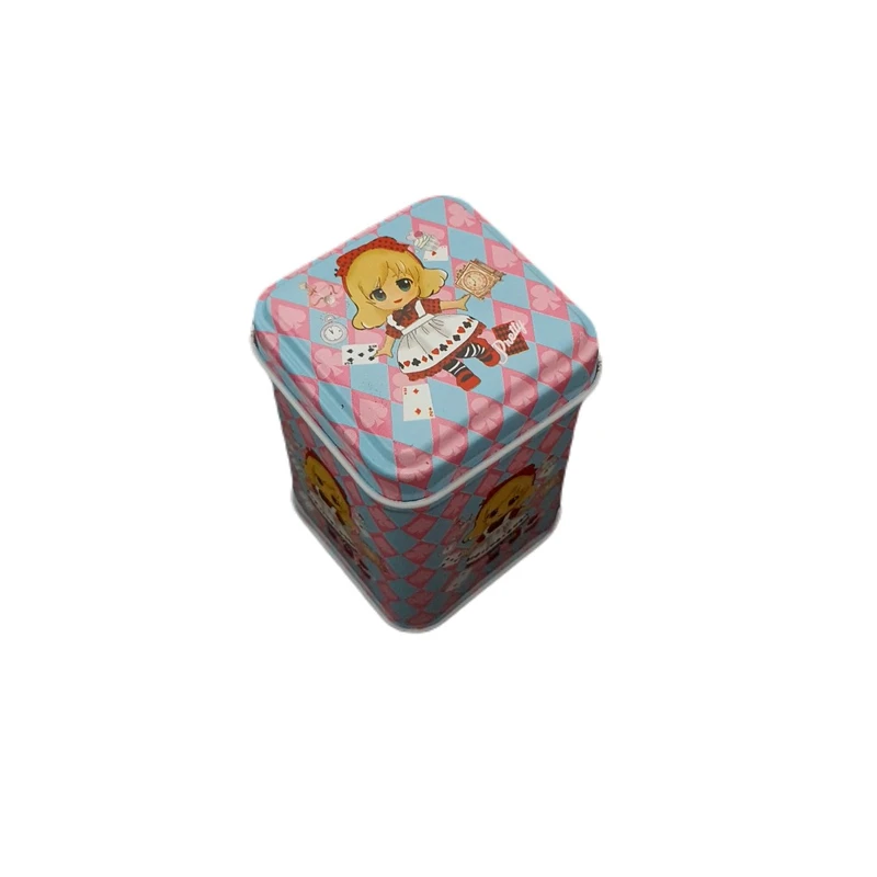 جعبه دکوری مدل قوطی فلزی طرح دختر کد 6