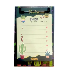 تخته شاسی سویل طرح کاکتوس  کد 1 سایز A6 به همراه کاغذ یاداشت