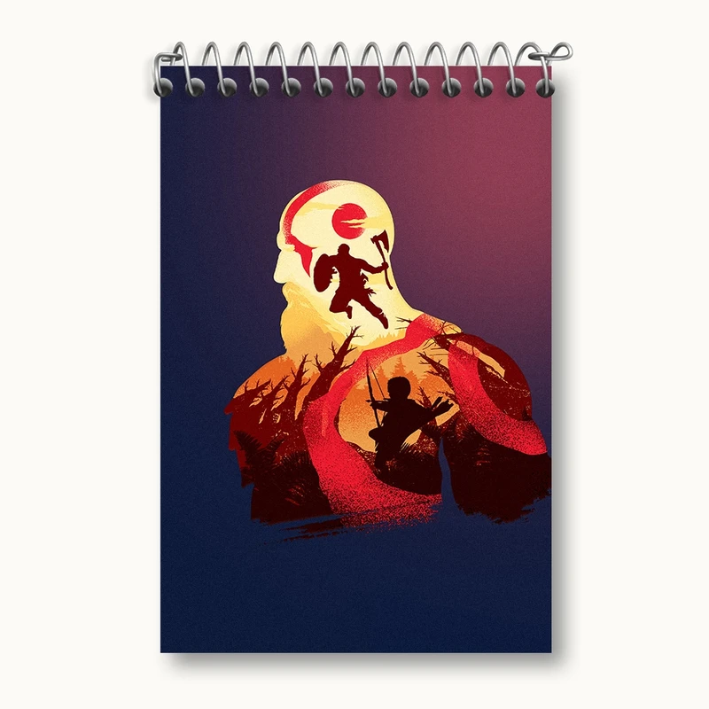 دفتر یادداشت 50 برگ خندالو مدل خدای جنگ کد F2437