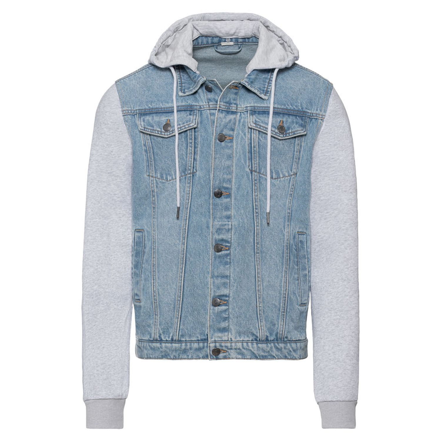 کت مردانه لیورجی مدل جین کلاه دار کد J2023LB - - 1