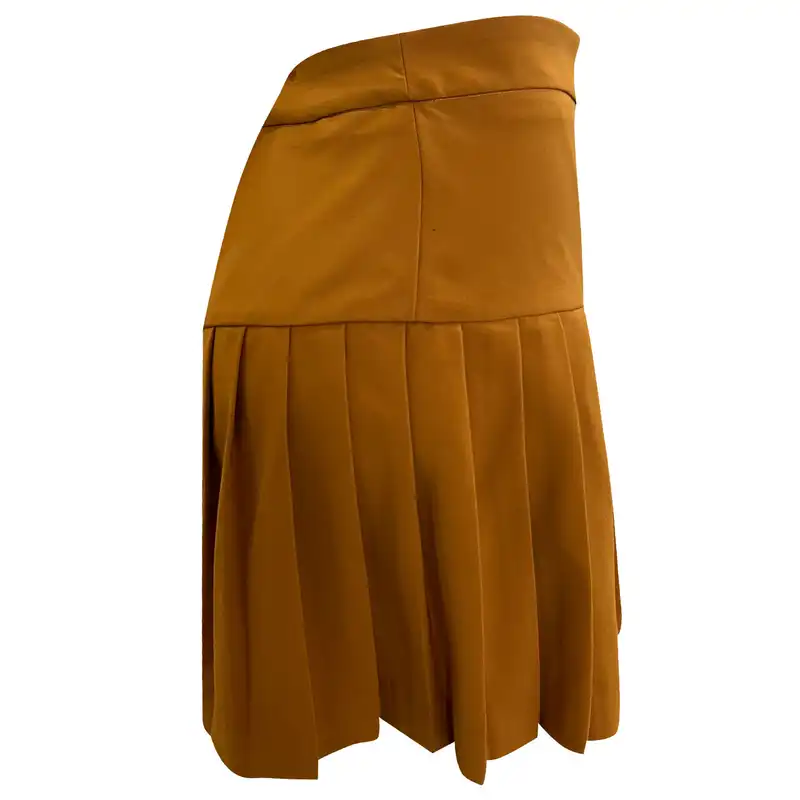 دامن چین‌دار زنانه مدل 356 رنگ آجری