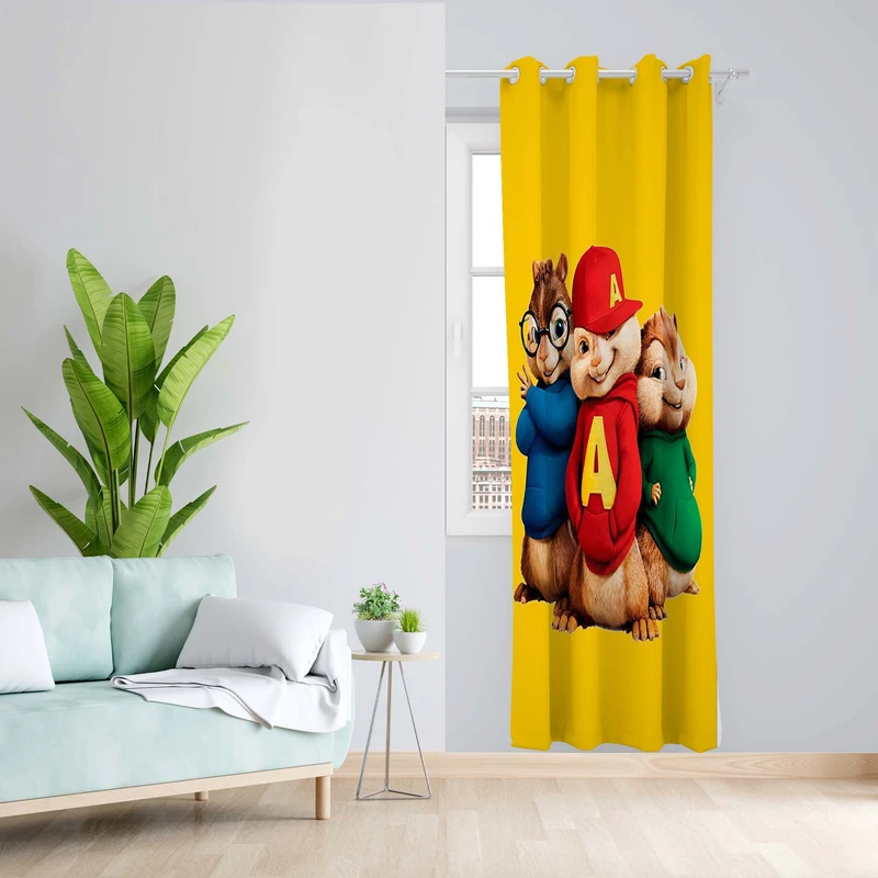 پرده طرح آلوین مدل مخمل پانچی کد 5573 z سایز 140x200 سانتی متر