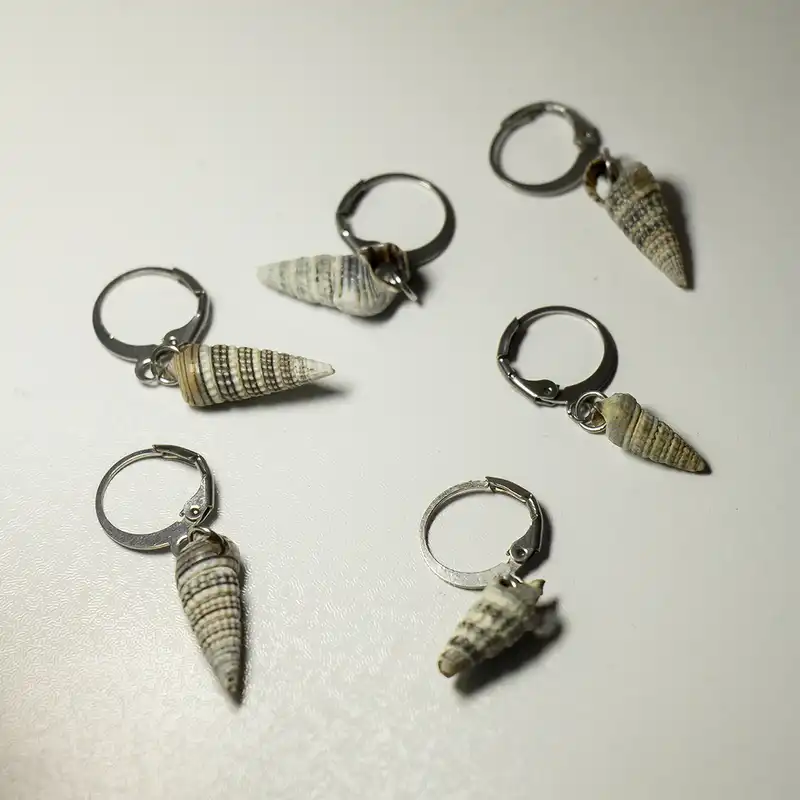 گوشواره زنانه مدل صدفی کد SJ-003