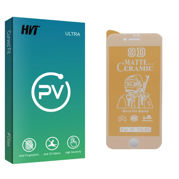 محافظ صفحه نمایش سرامیکی مات اچ وی تی مدل PV glass مناسب برای گوشی موبایل اپل iphone 7 / 8