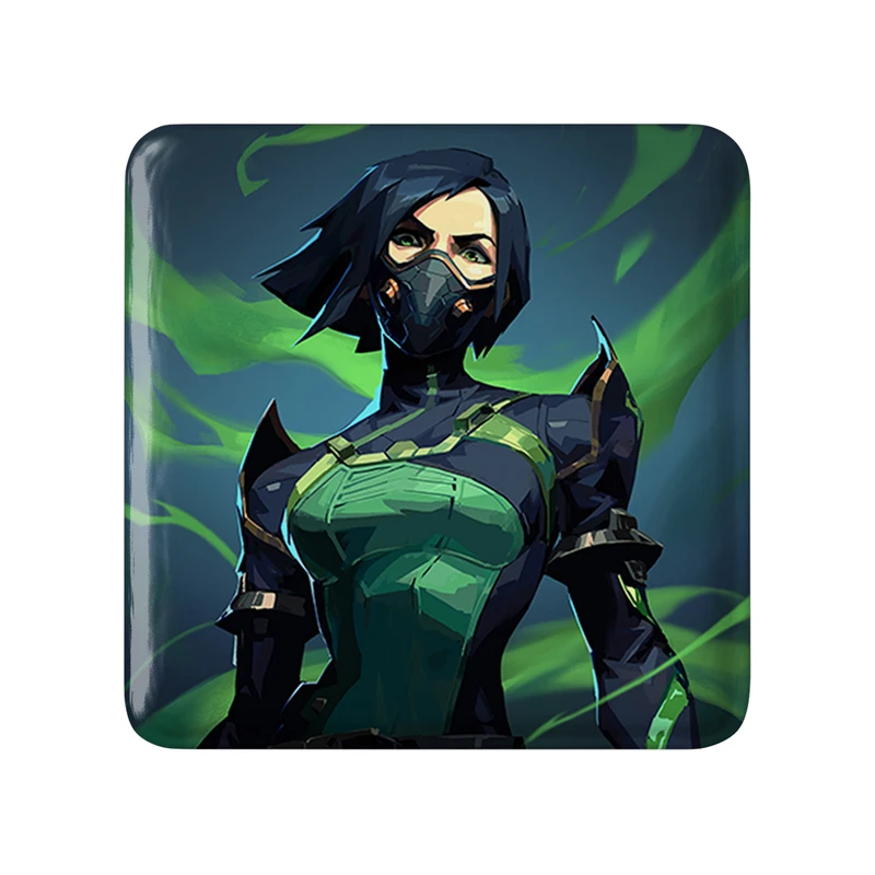 مگنت خندالو طرح بازی ولورانت (Valorant) مدل مربعی کد 33058