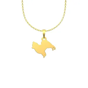 گردنبند طلا 18 عیار زنانه مدوپد مدل سگ کد J3-1-1033