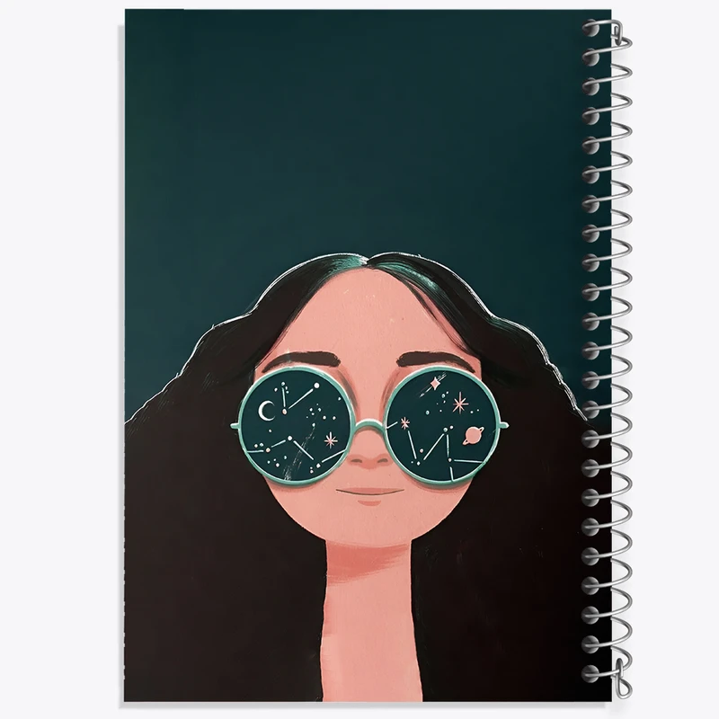 دفتر ژورنال نویسی 50 برگ خندالو مدل نقطه ای طرح دخترانه کد N3167