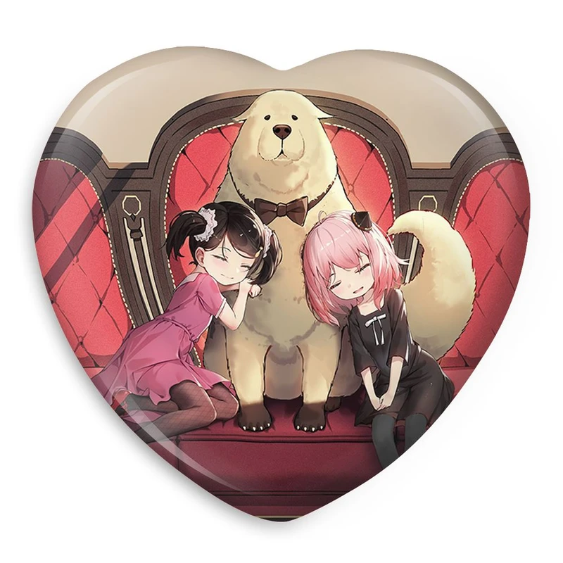 پیکسل خندالو طرح انیا فورجر و بکی انیمه اسپای ایکس فمیلی Spy x Family مدل قلبی کد 17707