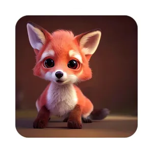 زیر لیوانی کاکتی طرح حیوانات کارتونی مدل mp28394