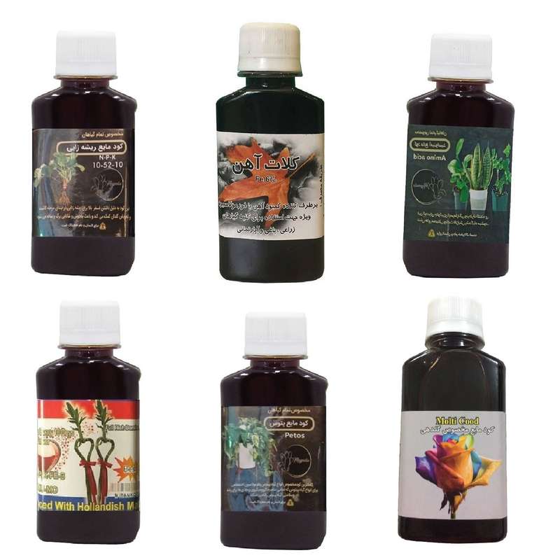 کود مایع فسفر ریشه زایی 10-52-10 و کلات آهن و امینو اسید و کود بامبو و کود پتوس و کود گلدهی مدل life drop حجم 120 میلی لیتر