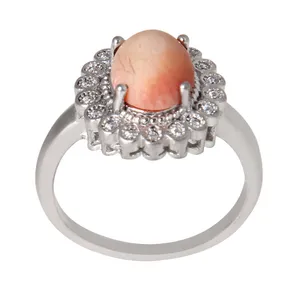 انگشتر نقره زنانه مدل سنگ اوپال کد AWR_855