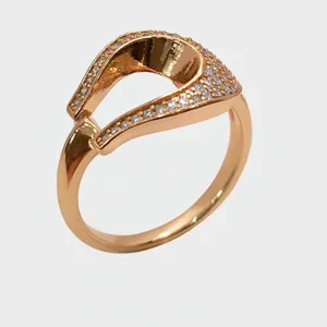 انگشتر زنانه ژوپینگ مدل نعلی کد A0002