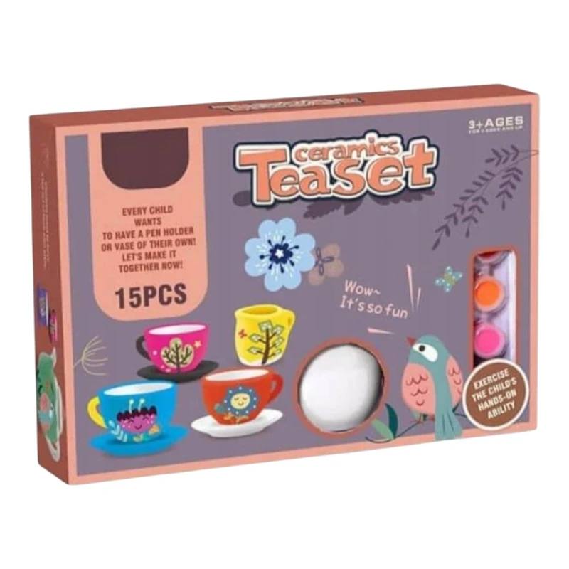 بازی آموزشی رنگ آمیزی مدل چای خوری کد TRB-TEASET