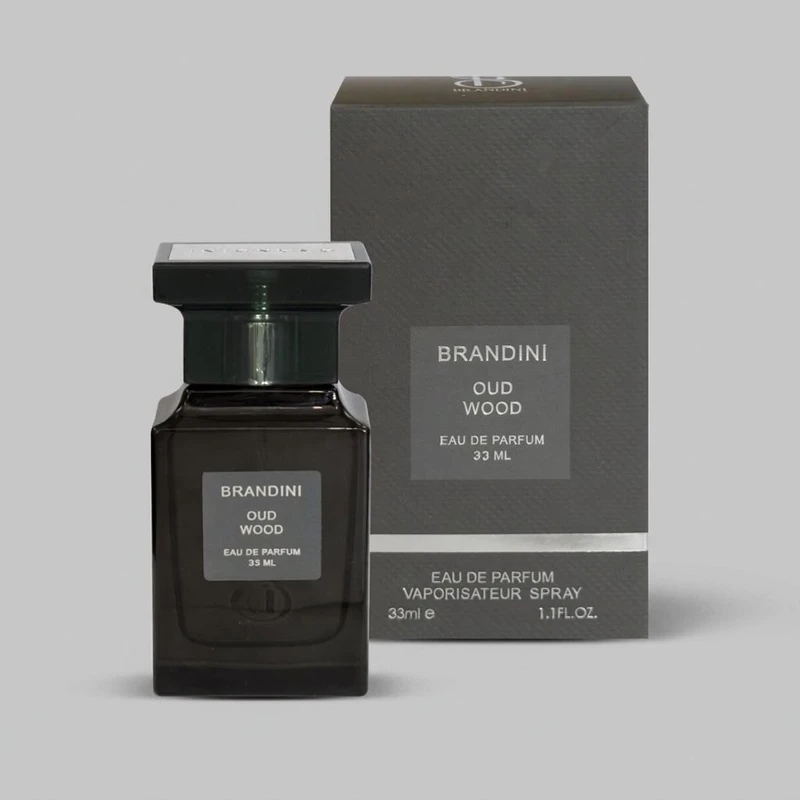 عطر جیبی مردانه برنديني مدل عود وود با رایحه گرم حجم ٣٣ میلی لیتر