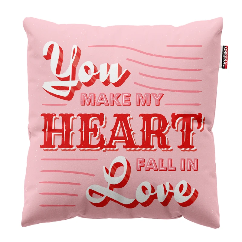 کوسن پاد آفرین مدل مینیمال طرح عشق کد PK302782 سایز 30*30 سانتی متر