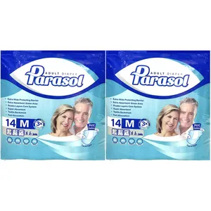 پوشینه چسبی بزرگسال پاراسل سایز مدیوم مجموعه 2 بسته 14 عددی