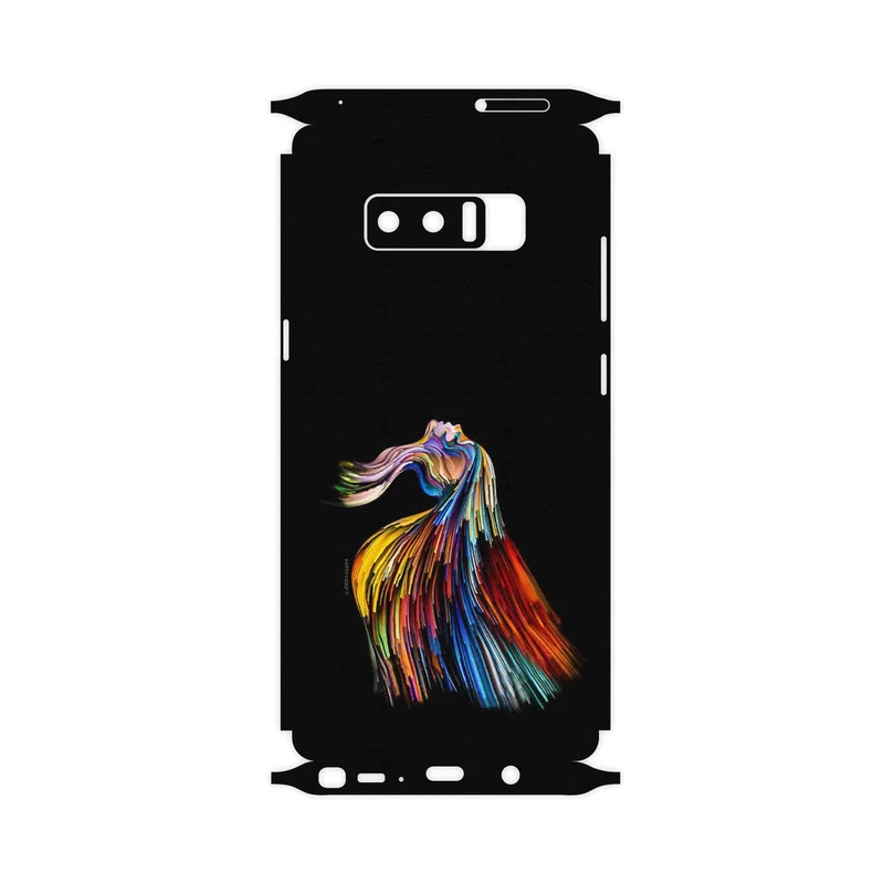برچسب پوششی ماهوت مدل Rainbow Hair Digital Art-FullSkin مناسب برای گوشی موبایل سامسونگ Galaxy Note 8