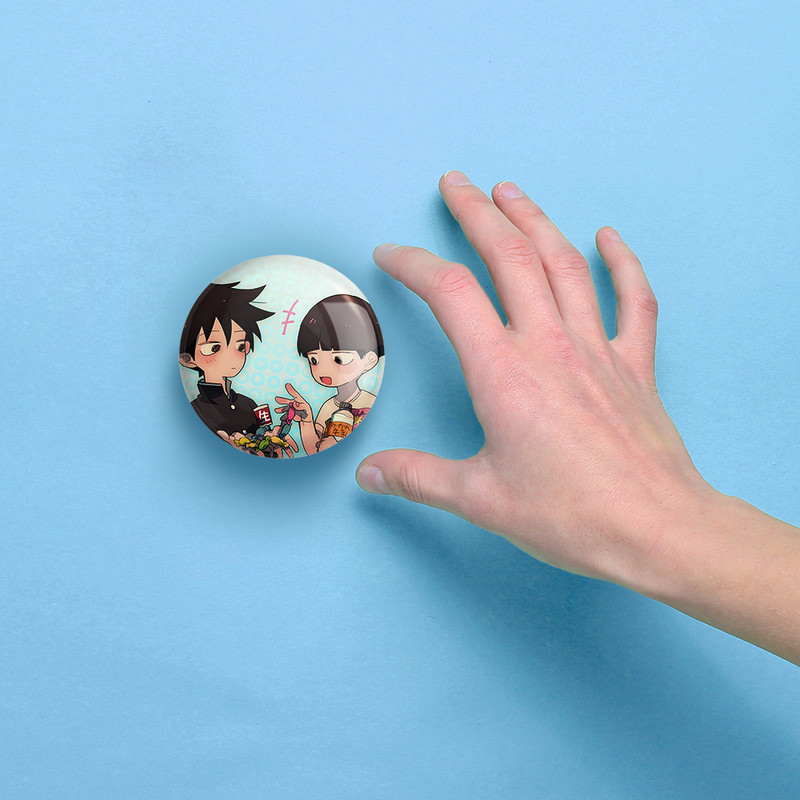 آینه جیبی خندالو مدل شییکو و ریتسو انیمه موب سایکو Mob Psycho 100 کد 24476