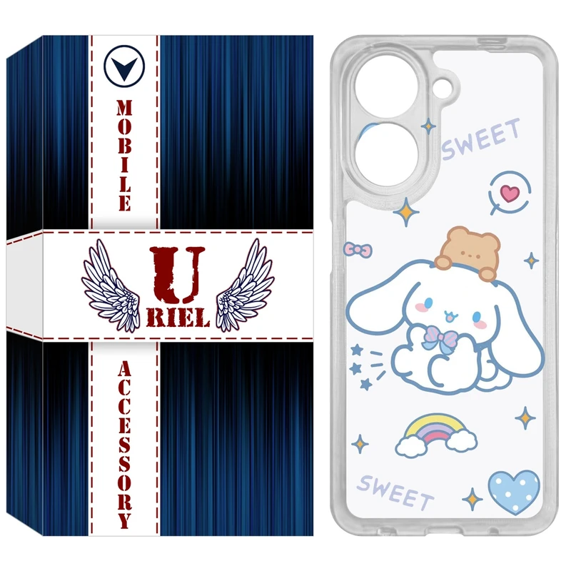 کاور یوریل مدل Clear کد 24 طرح خرگوش بامزه مناسب برای گوشی موبایل شیائومی Redmi A5 4G / Poco C71