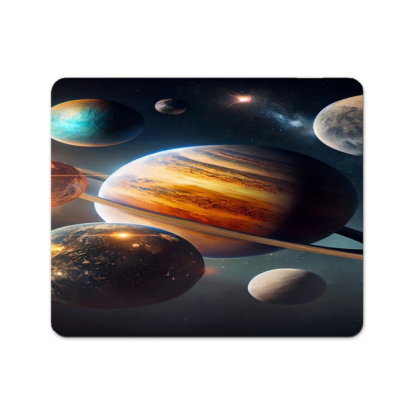 ماوس پد پاد آفرین مدل فانتزی طرح کهکشانی سیاره ها کد p74 سایز 24*19 سانتی متر 