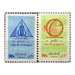 تمبر یادگاری مدل هنر موسیقی مجموعه دو عددی 